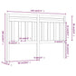 Hoofdbord 146X4X100 Cm Massief Grenenhout Zwart