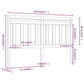 Hoofdbord 156X4X100 Cm Massief Grenenhout Grijs