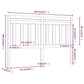 Hoofdbord 166X4X100 Cm Massief Grenenhout Zwart