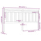 Hoofdbord 186X4X100 Cm Massief Grenenhout Grijs
