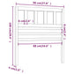 Hoofdbord 96X4X100 Cm Massief Grenenhout Wit