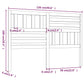 Hoofdbord 126X4X100 Cm Massief Grenenhout Grijs