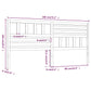 Hoofdbord 186X4X100 Cm Massief Grenenhout Wit