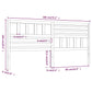 Hoofdbord 186X4X100 Cm Massief Grenenhout Honingbruin