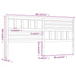 Hoofdbord 186X4X100 Cm Massief Grenenhout Zwart