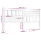 Hoofdbord 206X4X100 Cm Massief Grenenhout Wit