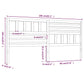 Hoofdbord 206X4X100 Cm Massief Grenenhout Grijs