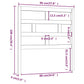 Hoofdbord 96X4X100 Cm Massief Grenenhout Wit