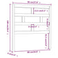 Hoofdbord 96X4X100 Cm Massief Grenenhout Zwart