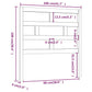 Hoofdbord 106X4X100 Cm Massief Grenenhout Grijs
