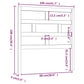 Hoofdbord 106X4X100 Cm Massief Grenenhout Honingbruin