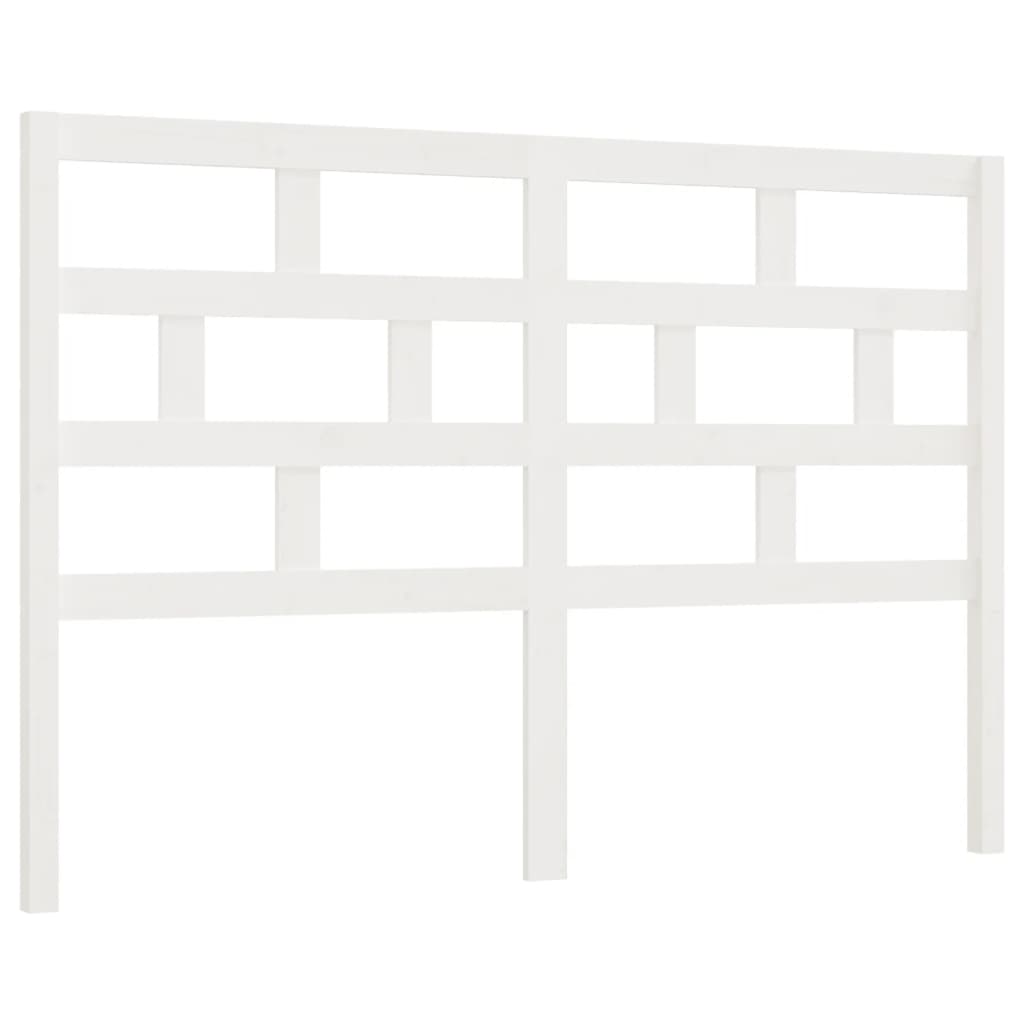 Hoofdbord 126X4X100 Cm Massief Grenenhout Wit