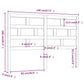 Hoofdbord 146X4X100 Cm Massief Grenenhout Grijs