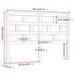 Hoofdbord 146X4X100 Cm Massief Grenenhout Zwart
