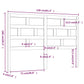Hoofdbord 156X4X100 Cm Massief Grenenhout Zwart