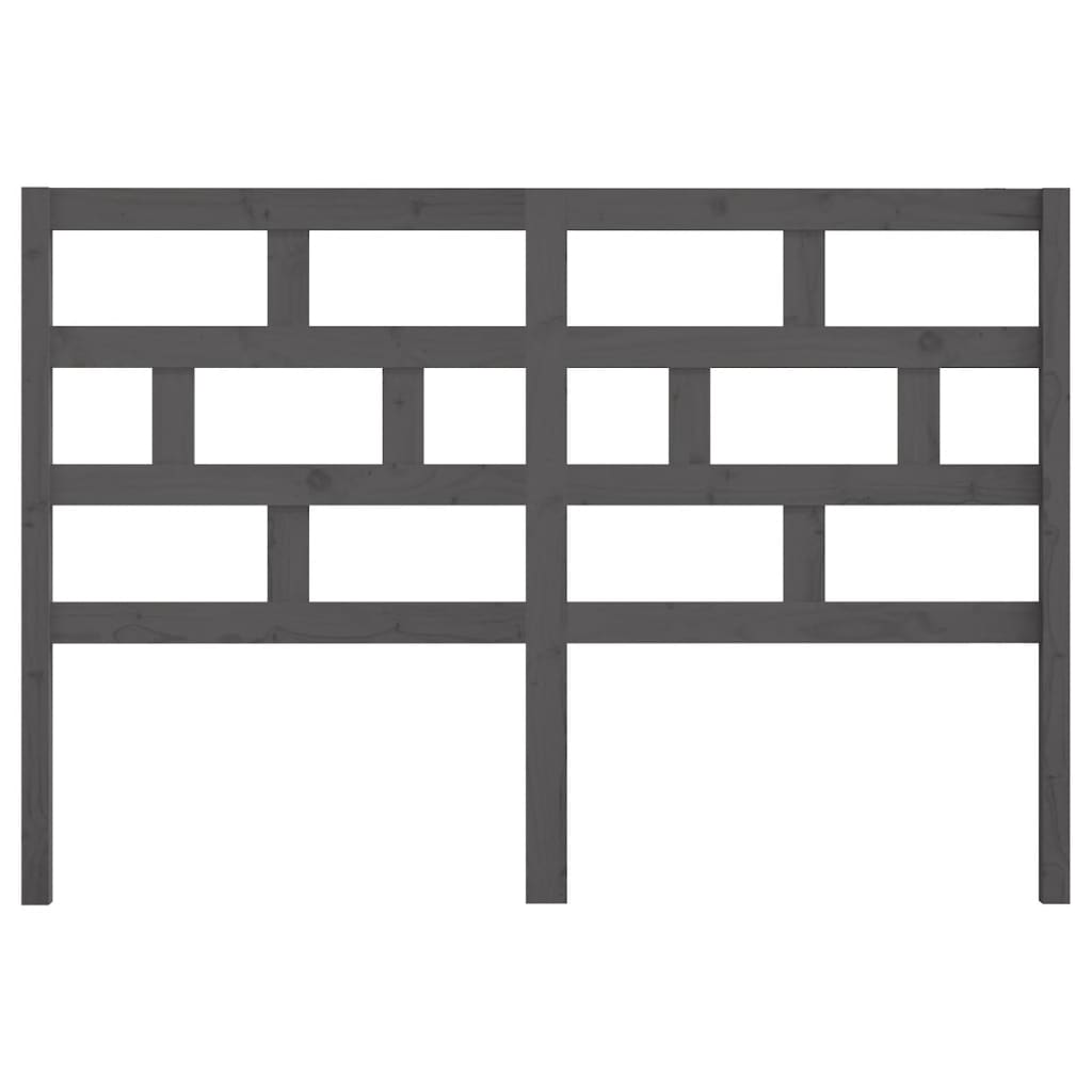 Hoofdbord 166X4X100 Cm Massief Grenenhout Grijs