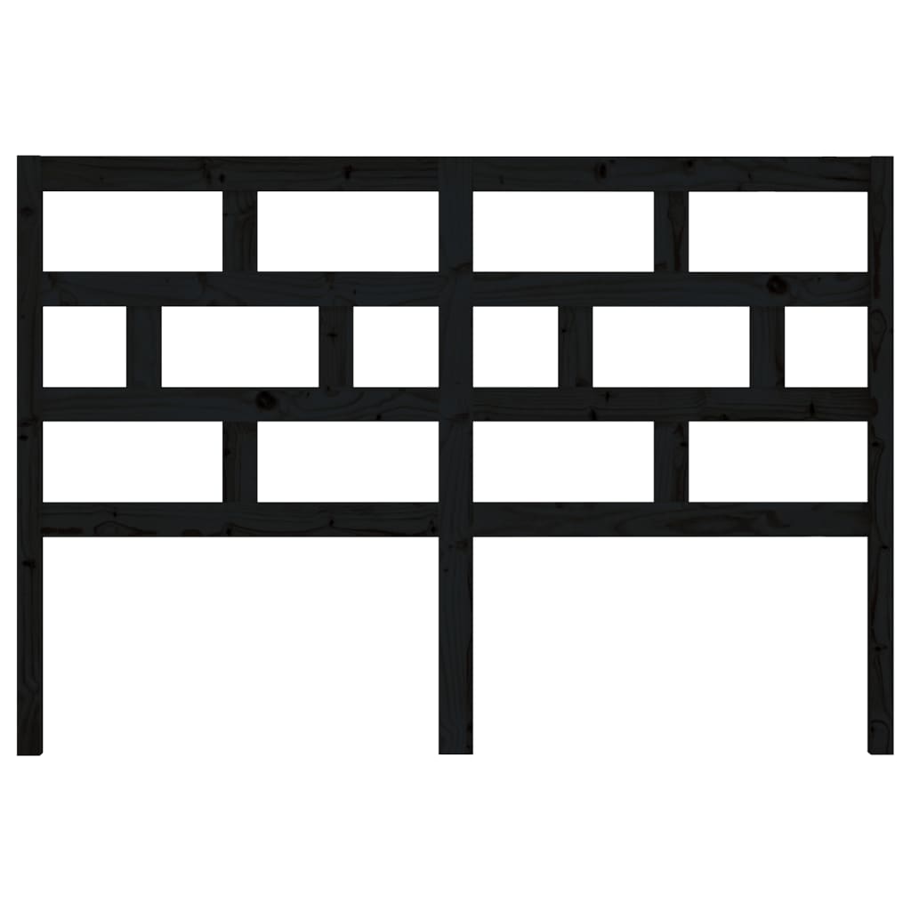 Hoofdbord 166X4X100 Cm Massief Grenenhout Zwart