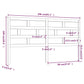 Hoofdbord 206X4X100 Cm Massief Grenenhout Grijs