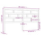 Hoofdbord 206X4X100 Cm Massief Grenenhout Zwart