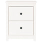Nachtkastje 50X35X61,5 Cm Massief Grenenhout Wit