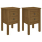Nachtkastjes 2 St 40X35X61,5 Cm Massief Grenenhout Honingbruin