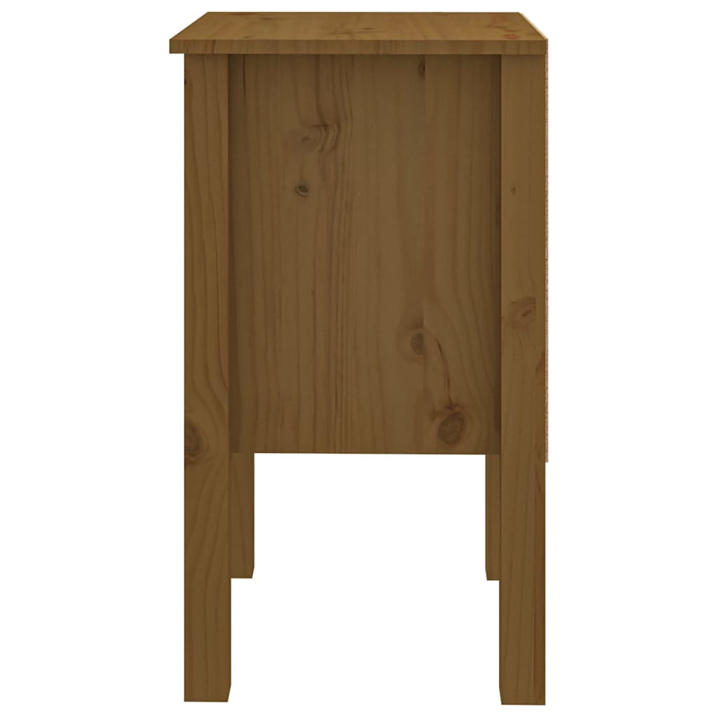 Nachtkastjes 2 St 40X35X61,5 Cm Massief Grenenhout Honingbruin