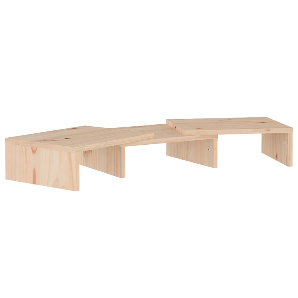 Monitorstandaard 60X24X10,5 Cm Massief Grenenhout