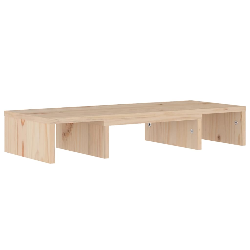 Monitorstandaard 60X24X10,5 Cm Massief Grenenhout