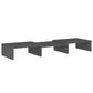 Monitorstandaard 60X24X10,5 Cm Massief Grenenhout Grijs