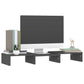 Monitorstandaard 60X24X10,5 Cm Massief Grenenhout Grijs