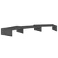 Monitorstandaard 80X24X10,5 Cm Massief Grenenhout Grijs