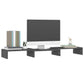 Monitorstandaard 80X24X10,5 Cm Massief Grenenhout Grijs
