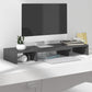 Monitorstandaard 80X24X10,5 Cm Massief Grenenhout Grijs