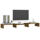 Monitorstandaard 80X24X10,5 Cm Massief Grenenhout Honingbruin