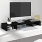 Monitorstandaard 80X24X10,5 Cm Massief Grenenhout Zwart