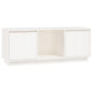 Tv-Meubel 110,5X35X44 Cm Massief Grenenhout Wit