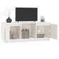 Tv-Meubel 110,5X35X44 Cm Massief Grenenhout Wit