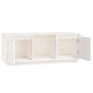 Tv-Meubel 110,5X35X44 Cm Massief Grenenhout Wit