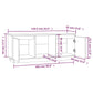 Tv-Meubel 110,5X35X44 Cm Massief Grenenhout Honingbruin