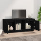 Tv-Meubel 110,5X35X44 Cm Massief Grenenhout Zwart