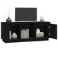 Tv-Meubel 110,5X35X44 Cm Massief Grenenhout Zwart