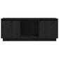 Tv-Meubel 110,5X35X44 Cm Massief Grenenhout Zwart