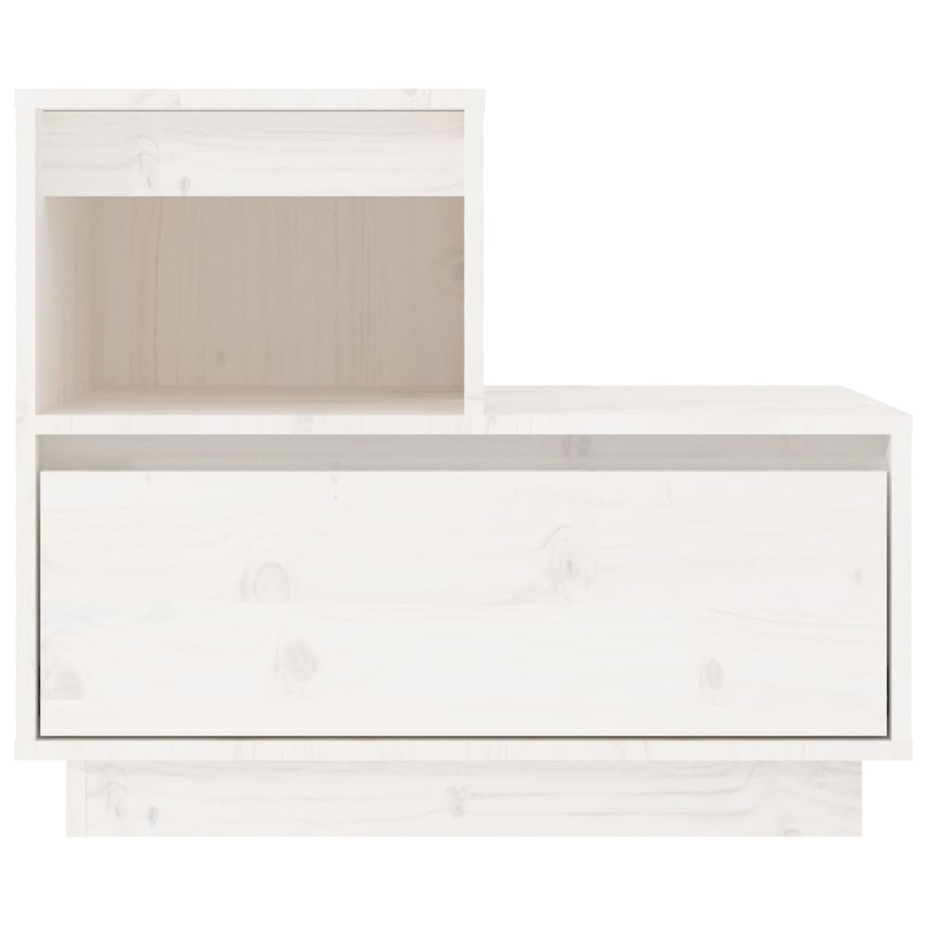 Nachtkastjes 2 St 60X34X51 Cm Massief Grenenhout Wit