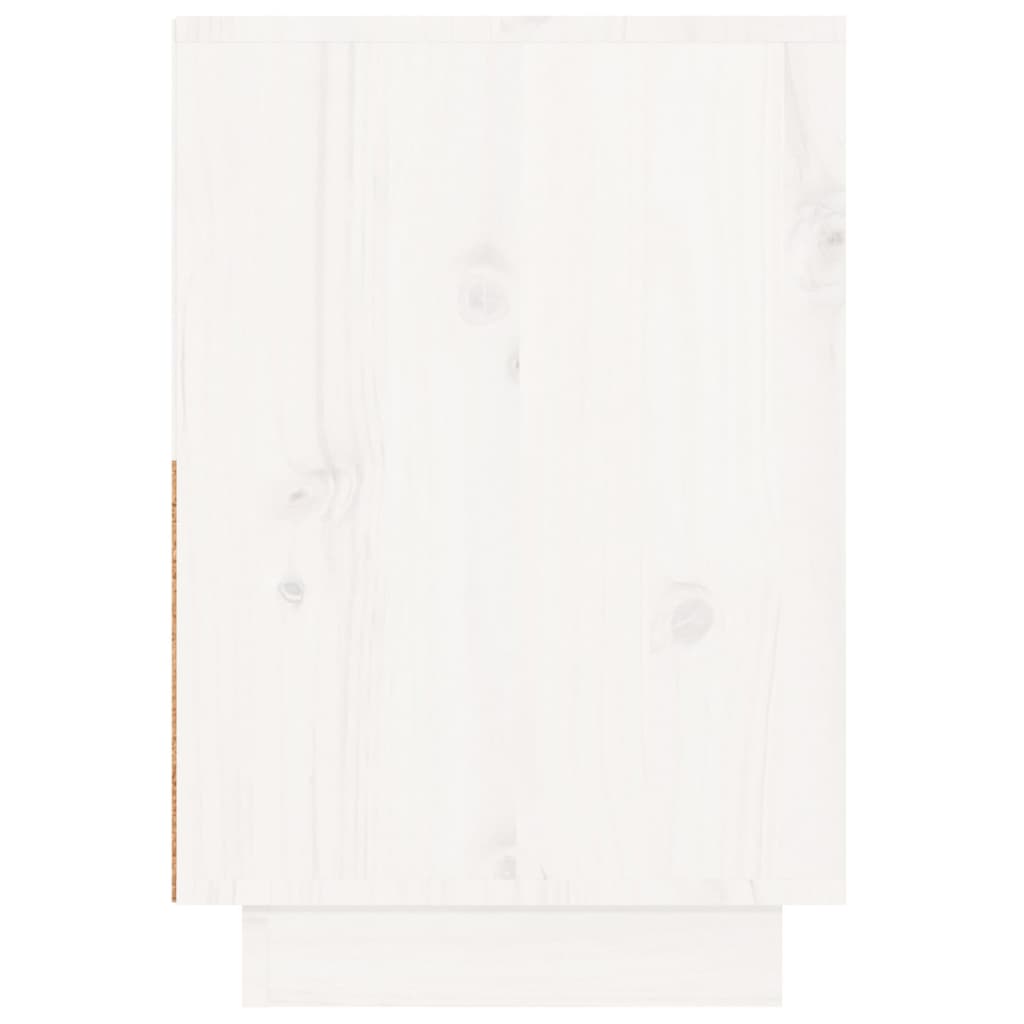 Nachtkastjes 2 St 60X34X51 Cm Massief Grenenhout Wit