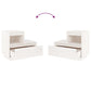 Nachtkastjes 2 St 60X34X51 Cm Massief Grenenhout Wit