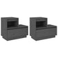 Nachtkastjes 2 St 60X34X51 Cm Massief Grenenhout Grijs