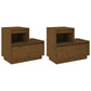 Nachtkastjes 2 St 60X34X51 Cm Massief Grenenhout Honingbruin