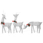 Rendierfamilie Kerstmis Koudwit 270X7X90 Cm Mesh Zilverkleurig