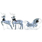 Buitenkerstversiering Rendieren En Slee 60 Led's Wit