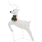 Buitenkerstversiering Rendieren En Slee 60 Led's Wit